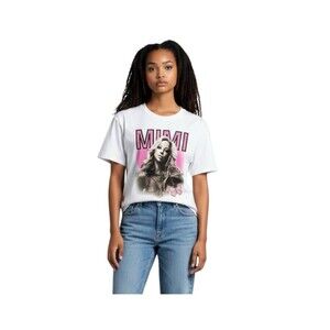 Mariah Carey 2 Sided T-Shirt MIMI Live In Las Vegas Small Concert Tour Cream NWT